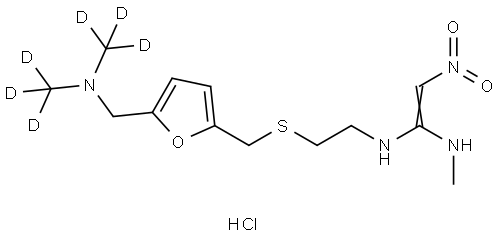 雷尼替丁-D6盐酸 结构式