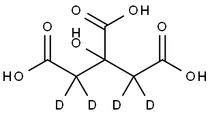 檸檬酸-2,2,4,4-D4 結(jié)構(gòu)式