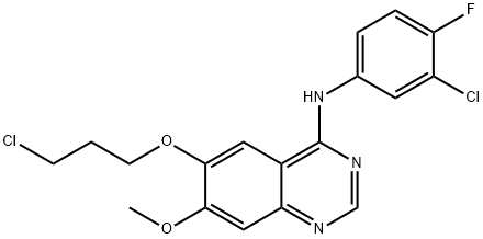 6-(3-氯丙氧基)-7-甲氧基-4-(3-氯-4氟苯胺)喹唑啉 結(jié)構(gòu)式