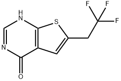 6-(2,2,2-三氟乙基)噻吩并[2,3-D]嘧啶-4(1H)-酮 結(jié)構(gòu)式