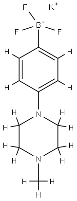 4-(1-甲基-4-哌嗪基)苯基三氟硼酸钾 结构式