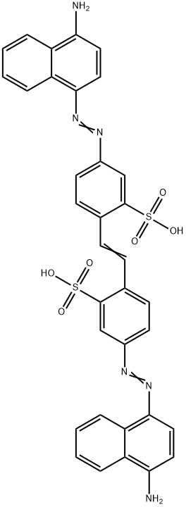 4,4<i></i>'-双(4-氨基-1-萘基偶氮)-2,2<i></i>'-芪二磺酸 结构式