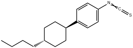 4-(反式-4<i></i>'-正丁基环己基)苯异硫氰酸酯 结构式