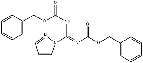 N,N<i></i>'-双(苄氧羰基)-1H-吡唑-1-甲脒 结构式