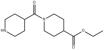 1-(哌啶-4-羰基)哌啶-4-羧酸乙酯 结构式