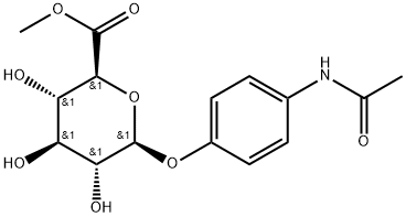 4-乙酰氨基苯基B-D-葡糖苷酸甲酯 结构式