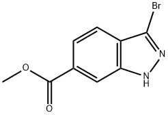 3-溴-1H-吲唑-6-羧酸甲酯 结构式