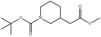 1-BOC-3-哌啶乙酸甲酯 结构式