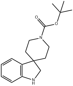 螺[吲哚啉-3,4<i></i>'-哌啶]-1<i></i>'-羧酸叔丁酯 结构式