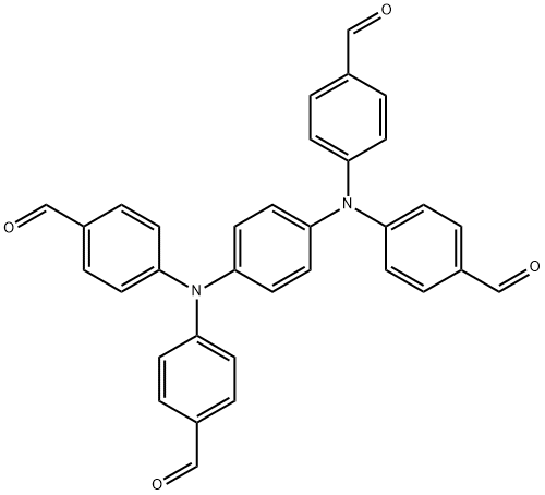 Benzaldehyde, 4,4<i></i>',4<i></i>'<i></i>',4<i></i>'<i></i>'<i></i>'-(1,4-phenylenedinitrilo)tetraki 结构式