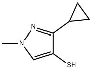 3-环丙基-1-甲基-1H-吡唑-4-硫醇 结构式