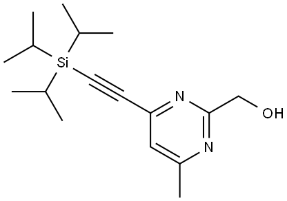 (4-甲基-6-((三异丙基甲硅烷基)乙炔基)嘧啶-2-基)甲醇 结构式