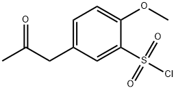 2-METHOXY-5-(2-OXOPROPYL)BENZENESULFO<i></i>NYL CHLORIDE 结构式