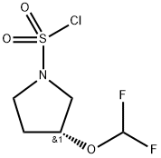 (R)-3-(二氟甲氧基)吡咯烷-1-磺酰氯 结构式