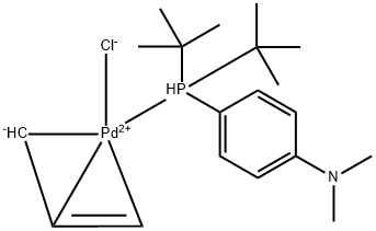 丙烯基(氯)[二-叔-丁基(4-二甲基氨基苯基)磷]钯(II) 结构式