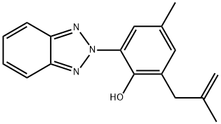 2-(2<i></i>'-羥基-3<i></i>'-甲代烯丙基-5<i></i>'-甲基苯基) 苯并三氮唑 結(jié)構(gòu)式