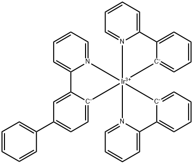 (OC-6-43)-[3-(2-吡啶基)[1,1<i></i>'-联苯]-4-基]二[2-(2-吡啶基)苯基]铱 结构式