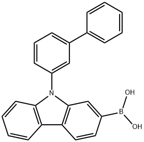 2-硼酸-9-([1,1<i></i>'-联苯]-3-基)咔唑 结构式