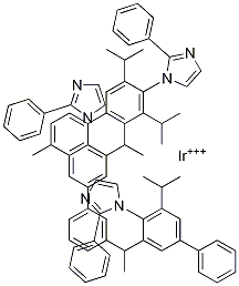 (OC-6-22)-三[2-[1-[3,5-二异丙基[1,1<i></i>'-联苯]-4-基]-1H-咪唑-2-基]苯基]铱 结构式