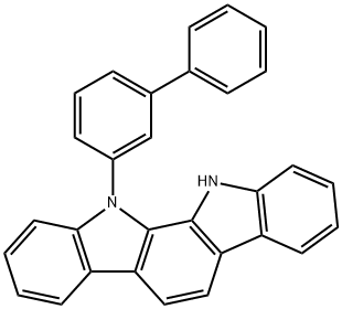 11,12-二氢-11-[1,1<i></i>'-联苯-3基]基吲哚并[2,3-A]咔唑 结构式