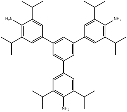 [1,1<i></i>':3<i></i>',1<i></i>'<i></i>'-Terphenyl]-4,4<i></i>'<i></i>'-diamine, 5<i></i>'-[4-amino-3,5-bis(1-methylethyl)phenyl]-3,3<i></i>'<i></i>',5,5<i></i>'<i></i>'-tetrakis(1-methylethyl)- 结构式