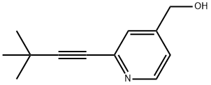 2-(3,3-二甲基-1-丁炔-1-基)-4-吡啶甲醇 结构式