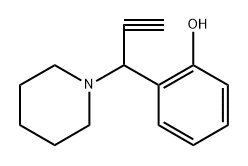 2-(1-(哌啶-1-基)丙-2-炔-1-基)苯酚 结构式