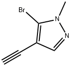 5-溴-4-乙炔基-1-甲基-1H吡唑 结构式