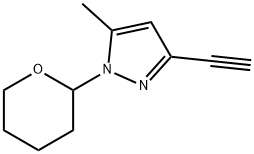 3-乙炔基-5-甲基-1-(四氢-2H-吡喃-2-基)-1H-吡唑 结构式