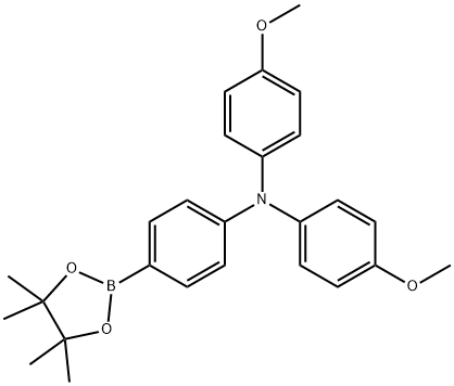 4-硼酸酯-4<i></i>',4<i></i>'-二甲氧基三苯胺 结构式