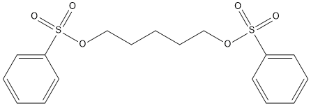 1,5-Pentanediol, 1,5-dibenzenesulfo<i></i>nate 结构式