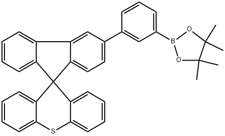 3-(3-硼酸频哪醇酯)苯基-螺[9H-芴-9,9′-[9H]硫杂蒽] 结构式