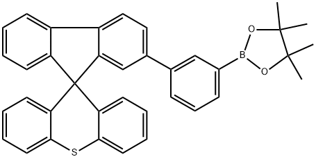 2-(3-硼酸频哪醇酯-苯基)-螺[9H-芴-9,9′-[9H]硫杂蒽] 结构式