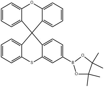 3-硼酸频哪醇酯-螺[9H-硫杂蒽-9,9′-[9H]氧杂蒽] 结构式