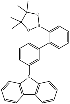 9H-Carbazole, 9-[2<i></i>'-(4,4,5,5-tetramethyl-1,3,2-dioxaborolan-2-yl)[1,1<i></i>'-biphenyl]-3-yl]- 结构式