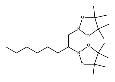 2,2<i></i>'-(辛烷-1,2-二基)双(4,4,5,5-四甲基-1,3,2-二氧硼烷) 结构式