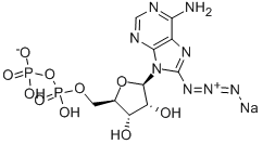 8-叠氮酰苷-5<i></i>'-二磷酸钠 结构式