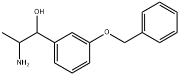 M<i></i>etaraminol Related Compound B (25 mg) (2-Amino-1-[3-(benzyloxy)phenyl]propan-1-ol) 结构式
