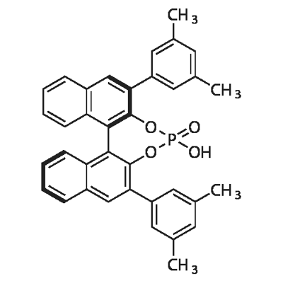 (R)-3,3<i></i>'-双(3,5-二甲基苯基)-1,1<i></i>'-联萘酚磷酸酯 结构式