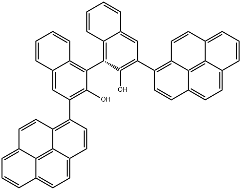 (R)-3,3<i></i>'-二-1-芘基-1,1<i></i>'-联萘酚 结构式
