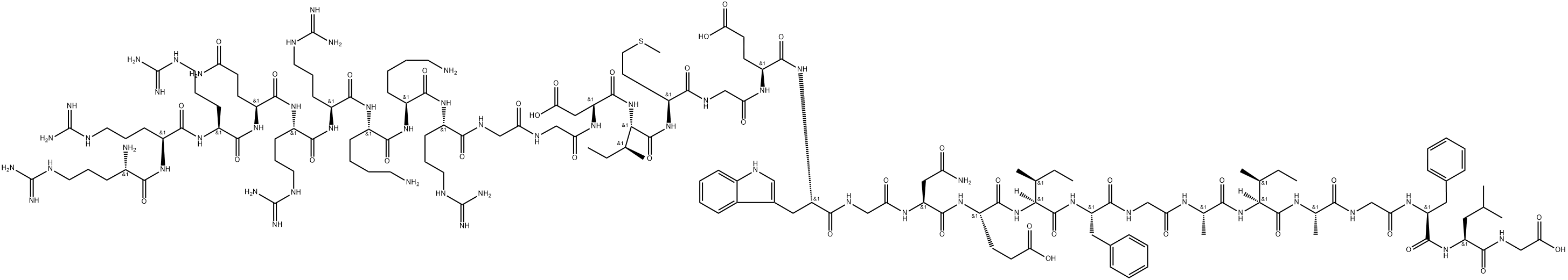 递送剂多肽TAT-HA2 FUSION PEPTIDE 结构式