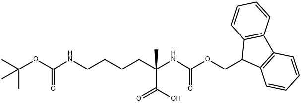 N-FMOC-N<i></i>'-BOC-α-甲基-L-赖氨酸 结构式