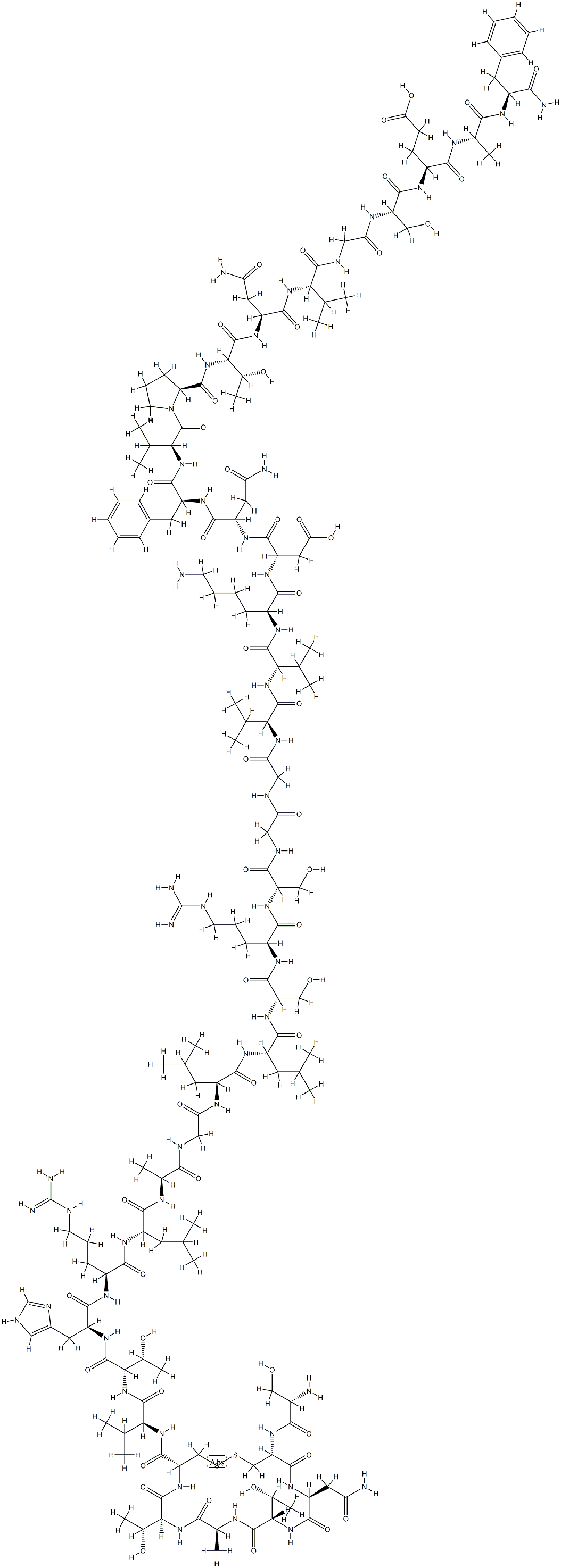 降钙素基因相关肽α-CGRP (rat) 结构式