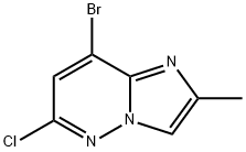 8-溴-6-氯-2-甲基咪唑并[1,2-B]哒嗪 结构式