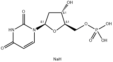 2-脱氧尿嘧啶核苷-5<i></i>'-单磷酸二钠盐 结构式