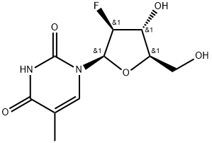 2<i></i>'-氟-5-甲基阿拉伯糖基尿嘧啶 结构式