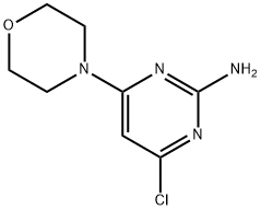 4-氯-6-吗啉-4-基嘧啶-2-胺 结构式