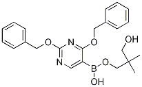 2,4-联苄氧基嘧啶-5-硼酸新戊二醇酯 结构式