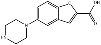 5-(1-哌嗪基)苯并呋喃-2-羧酸 结构式