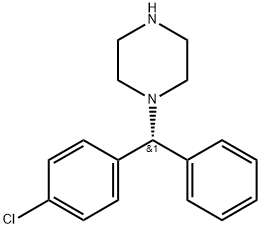 右旋4-氯双苯基甲基哌嗪 结构式